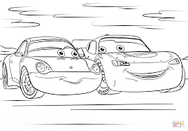 Lightning Mcqueen And Sally From Cars 3 Coloring Page Free Printable Coloring Pages Cars Coloring Pages Coloring Pages Disney Coloring Pages
