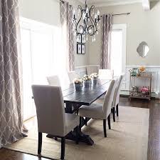 This dining room is a bit more traditional with upholstered head chairs paired with side chairs that have a rustic vibe. Dining Room Target Rug Anawhite Dining Room Table Thresholdbarcart Dining Decor Home Decor Home