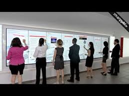 Multi Touch And Multi User Interactive Video Wall Touch Screen App Youtube Interactive Walls Interactive Video Wall