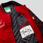 The letter patch is primarily constructed of chenille and felt materials. The New Varsity Jacket By Benetton X Ghali