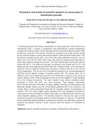 Cactus clinical research is a site management organization (smo) with vari. Pdf Production And Trends Of Scientific Research On Cactus Pear In Mainstream Journals