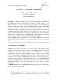 Pdf El Traductor Y El Comercio Internacional