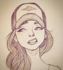 42 Ideas Drawing Ideas Faces Cartoon Cartoon Drawings Drawing Sketches Girl Drawing Sketches