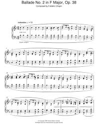 Ballade No 2 In F Major Op 38 By Frederic Chopin Frederic Chopin Digital Sheet Music For Piano Solo Download Print Hx 136154 Sheet Music Plus