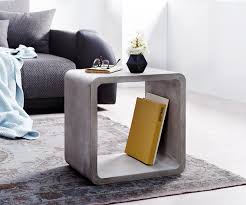 cube zaara 45x35 cm grau beton beistelltisch zement wurfel mobel regale regalwurfel wurfelregal beistelltisch cube beistelltische