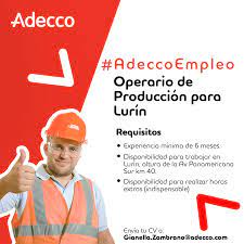 Maybe you would like to learn more about one of these? Adecco Peru Adeccoempleo Operario Produccion Facebook