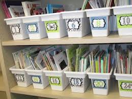 First Grade Glitter And Giggles New Zebra Leveled Labels She Used Ice Buckets From Walmart For The Book Baskets Book Bins Classroom Organization Classroom