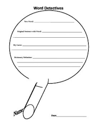 Word Detectives Magnifying Glass Context Clues Words Student Writing
