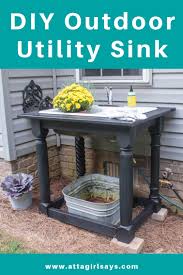 Unfortunately i didn't take any photos while attaching the sink to the frame but it's a bit tricky. Diy Outdoor Sink Using A Cast Iron Farmhouse Sink