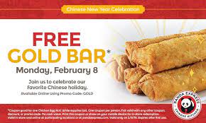 Free Gold Bar On February 8 Celebrate Chinese New Year Panda Express Chicken Egg Rolls Free Food Samples Panda Express