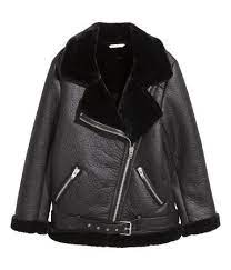 Oversized Biker Jacket Black Imitation Leather Ladies H M Il Biker Jacket Outfit Biker Jacket Fake Leather Jacket