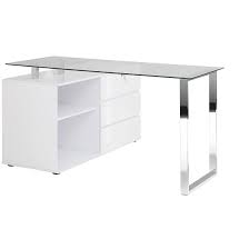 Günstige weiße schreibtische bis 100 €. Maja Schreibtisch Computertisch 9548 Metall Chrom Weiss Hochglanz 120x 449 00