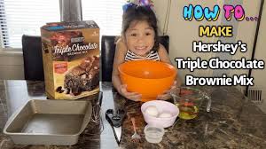 Betty crocker's hershey's triple chocolate brownie mix contains four brownie pouches in one box. How To Make Hersheys Triple Chocolate Brownie Mix Youtube