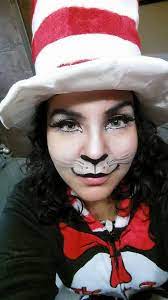 Cat In The Hat Makeup And Costume Https M Facebook Com Profile Php Id 3131103 Doctor Halloween Costume Halloween Makeup Inspiration Cat And The Hat Costume