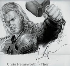 Chris Hemsworth Thor By Sebus195 Deviantart Com On Deviantart Marvel Drawings Avengers Art Thor Drawing
