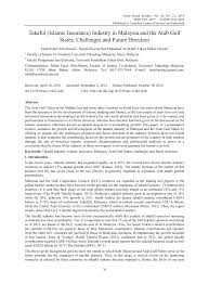 Takaful malaysia, kuala lumpur, malaysia. Pdf Takaful Islamic Insurance Industry In Malaysia And The Arab Gulf States Challenges And Future Direction
