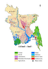 Bangladesh (/ b æ ŋ l ə ˈ d ɛ ʃ /; Land Cover Map Of Bangladesh 2014 Map India Map Country Maps
