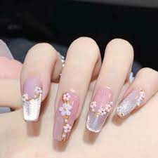 Mua Hoa nhí trang trí Nail,hoa trắng sứ gắn móng Nail - Sét màu trà ( hồng)  tại KHO NAIL MI | Tiki