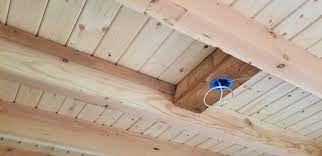 It succeeds in keeping all the pipes hidden away from plain sight. I Used A 1 X 3 To Hide The Wiring I Ran Along The Beam Also Created A Wood Box To Hide The Electrical Box House Electrical Wiring Log Homes Box Beams