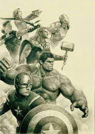 If you want a beautiful effect, please choose the big size or buy our other big size pictures.and the larger the size is, the better the effect will be. Avengers Pencil Drawing Marvel Heroes Comic Heroes Marvel Characters