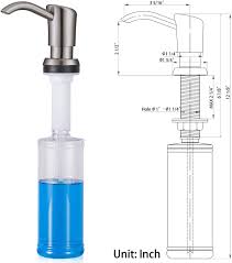 Kitchen sink soap dispenser bottle lowe's. Buy Gagalife Built In Sink Soap Dispenser Or Lotion Dispenser For Kitchen Sink Brushed Nickel Abs Pump Head With 13 Ounce Large Pet Soap Bottle Online In Indonesia B07hy99r71