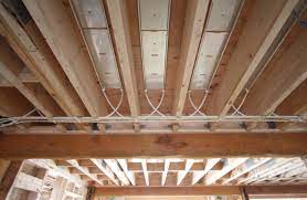You don't really need the short spacers between the joists unless you're using a thin plywood underlayment that needs support at. Easy First Floor Suspended Underfloor Heating
