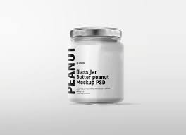 Free Glass Jar Butter Peanut Mockup Psd Glass Jars Jar Mockup