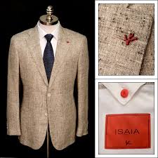 2450 Nwt Isaia Gray Hopsack Silk Linen Modern Fit Sport