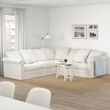Harlanda Sectional 4 Seat Corner Inseros White Ikea White Sectional Living Room Sectional White Furniture Living Room