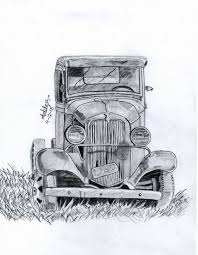 Jeeps such pencil drawing chairish. Resultado De Imagen Para Pencil Drawings Of Old Trucks Dibujos Ilustraciones Lecciones De Arte