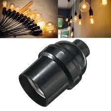 E27 E26 Light Bulb Lamp Holder Pendant Edison Screw Cap Socket Vintage Black 4a Sale Banggood Com Light Bulb Lamp Bulb Light Accessories