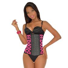 details about en faja te ann michell 2024 3 hooks waist trainer animal print pink colombiana