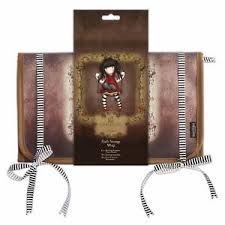 Santoro gorjuss mini collectible stamp no. Santoro S Gorjuss Faux Leather Craft Card Making Storage Wrap With Zip Pockets Ebay