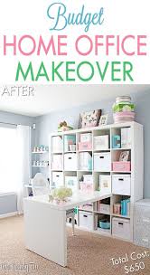 ( spaces) a visit to an office or closet organization store can provide many solutions for crafting spaces. Home Office Makeover Reveal Two Twenty One Craft Room Office Office Crafts Craft Room Design