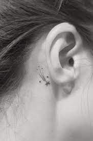 A symbol of finding one's way. 75 More Small Tattoo Ideas From Playground Tattoo Crestfox Behind Ear Tattoo Star Tattoos Shooting Star Tattoo