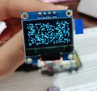 128.64 OLED screen showing random dots irrespective of ...