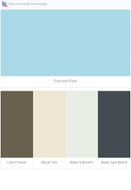Fairview Blue Cabin Fever Royal Silk Baby S Breath Baby Seal Black Paint Colors Benjamin Moore Paint Color Palettes Perfect Paint Color