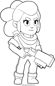 Printen en inkleuren brawl stars. Shelly Of Brawl Stars Kleurplaat