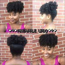 Quick Easy Natural Hairstyles Pineapple Puff Updo 4c Hair As Told By Her Pineapple Hairstyle Natural Hair Styles Natural Hair Styles Easy