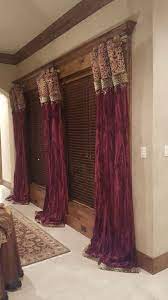 Gorgeous Luxury Window Treatments Crushed Burgundy Red Velvet Gold Jacquard Panels With Banding And Des Curtain Designs For Bedroom Luxury Curtains Curtains