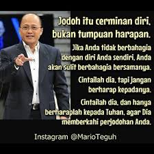 Mario Teguh Jodoh Itu Cerminan Diri Bukan Tumpuan Facebook