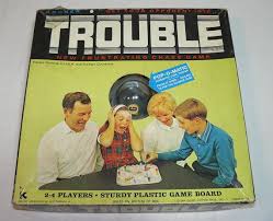 1965 Trouble Board Game Pop O Matic Kohner Bros No 310 Classic Etsy Board Games Vintage Board Games Doll Games