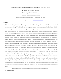 The implementation of a monitoring and control system for the induction motor based on programmable logic controller (plc) technology is described. Pdf Drip Irrigation Of Pesticides As A Pest Management Tool