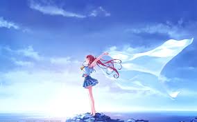Find the best 4k anime wallpapers on getwallpapers. Anime Deep Blue Sky Pure White Wings 4k Hd Anime 4k Wallpapers Images Backgrounds Photos And Pictures
