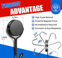Amazon.com: VSKIZ Black Magnetic Hooks, 40LBS Heavy Duty ...