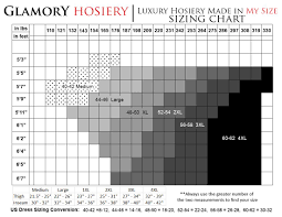 Glamory Hosiery Sizing Chart With Dress Size Height And