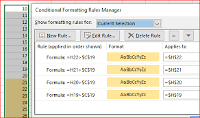 Copying Conditional Formatting With Relative Cell Referencces In The Formula Desn T Work How To Apply Cell Microsoft Excel