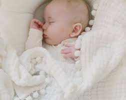 CLOUD POM BLANKET Personalized Baby Blanket, Baby Swaddle With Name, Baby  Blanket With Name