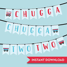 Banner Free Thomas The Train Birthday Printables Birthday Banner Instant Download Bunting Train Birthday Banner Chugga Chugga Two Two Party Banner Printable Banner Diy Banner 0144 Train Birthday Party Decorations Thomas The Train Birthday Party Train Theme Birthday Party