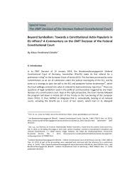 Solange der bund nicht von seiner gesetzgebungskompetenz für frei finanzierten wohnraum zurücktrete, seien die länder nicht dazu befugt, argumentierten die richter in ihrem beschluß. Beyond Symbolism Towards A Constitutional Actio Popularis In Eu Affairs A Commentary On The Omt Decision Of The Federal Constitutional Court German Law Journal Cambridge Core